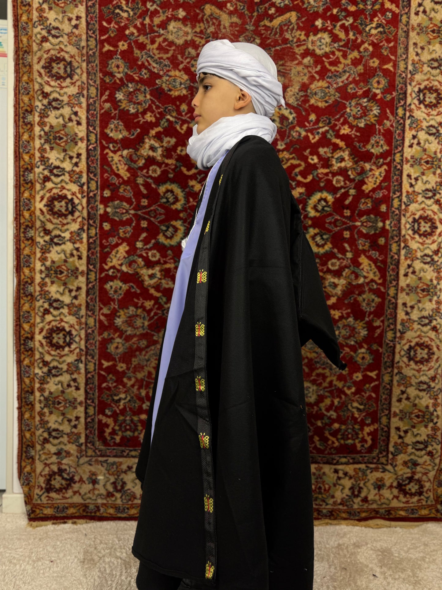 Burnous Noir en Cachemire – Enfant