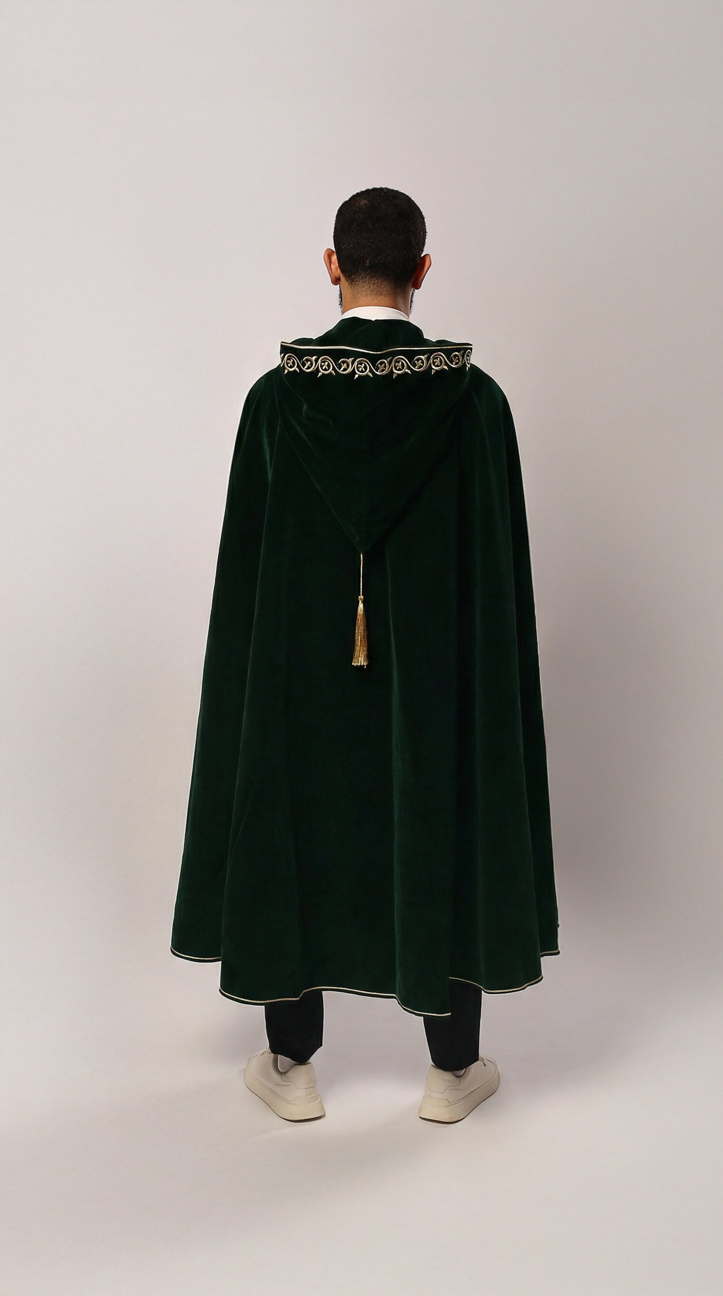 Barnous EL SULTAN vert velours