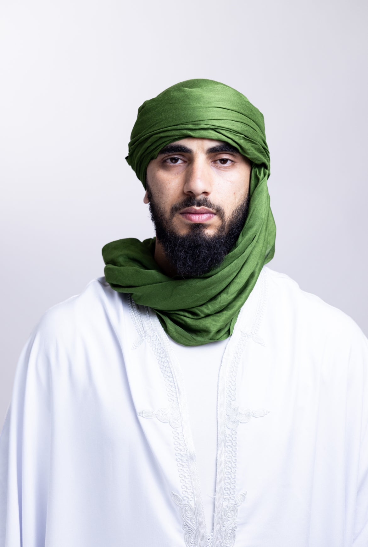 Le chèche sahraoui en vert clair