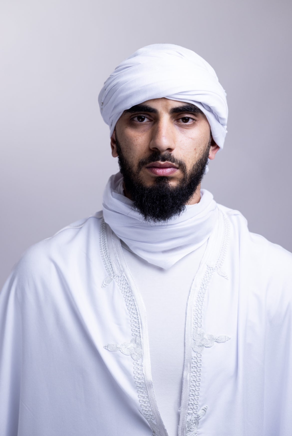Le chèche sahraoui en blanc