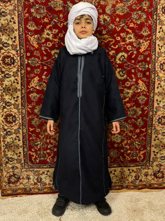 Kachabia Bleue en Cachemire – Enfant