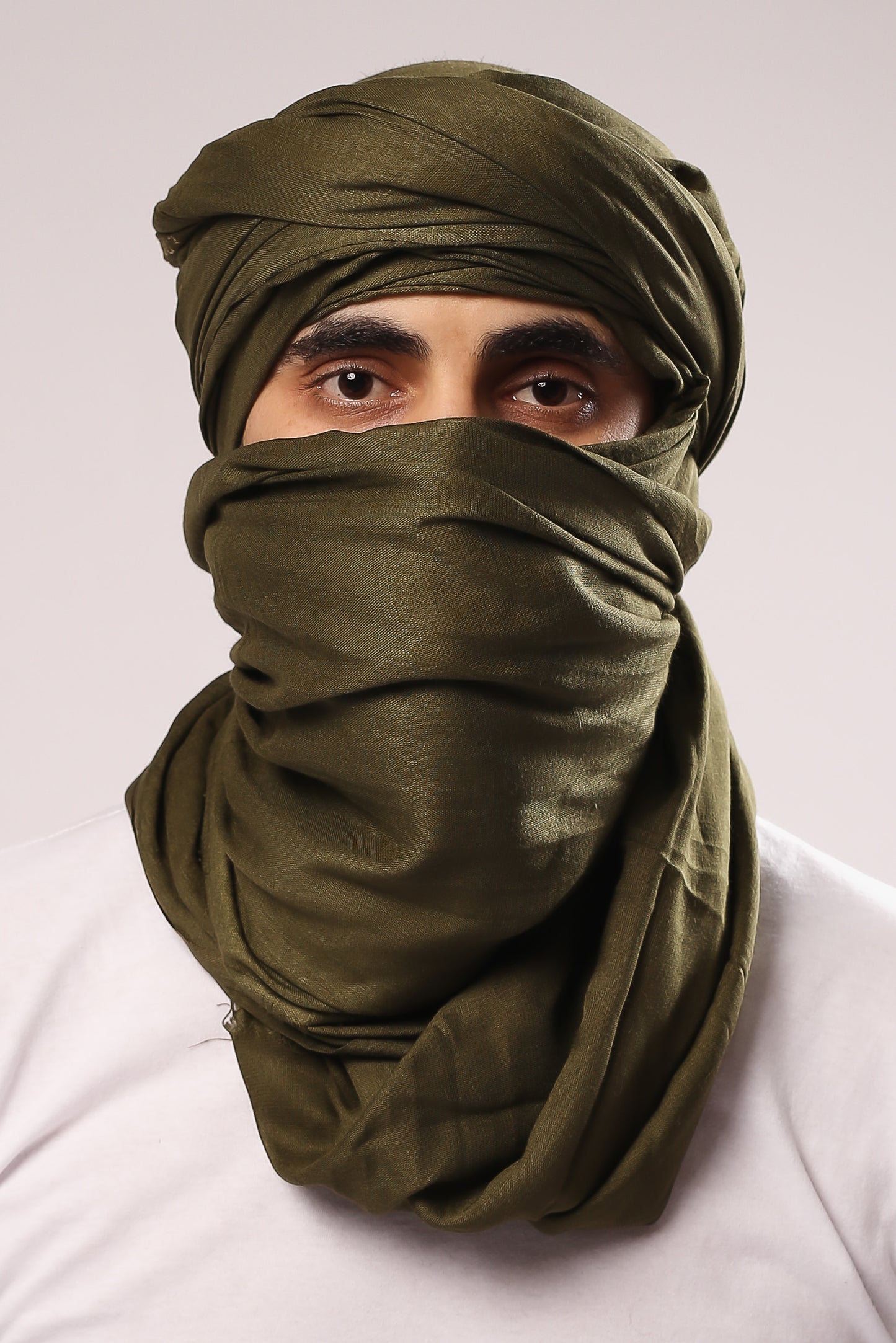 Le chèche sahraoui en vert foncé