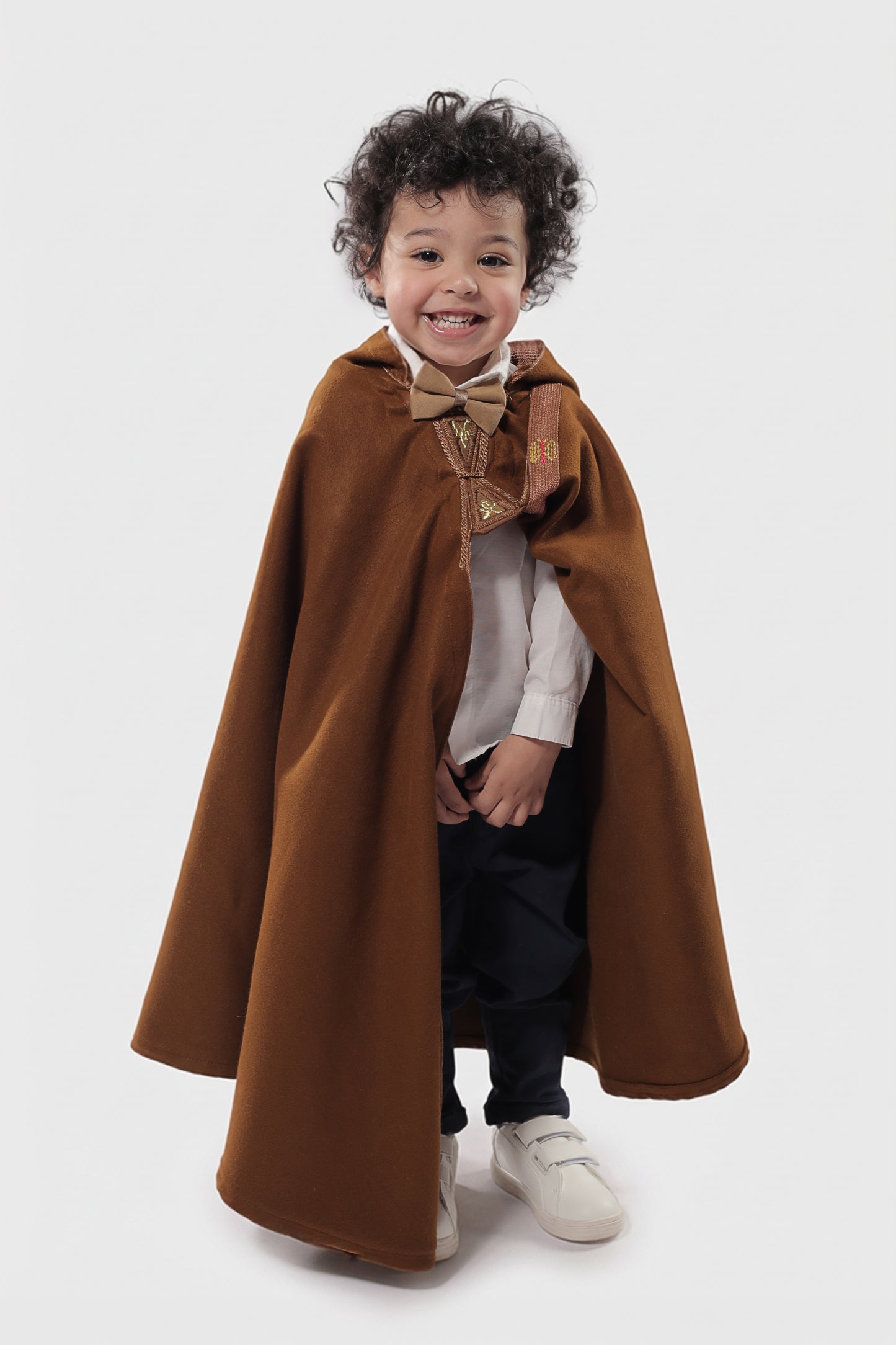 Burnous Marron en Cachemire – Enfant