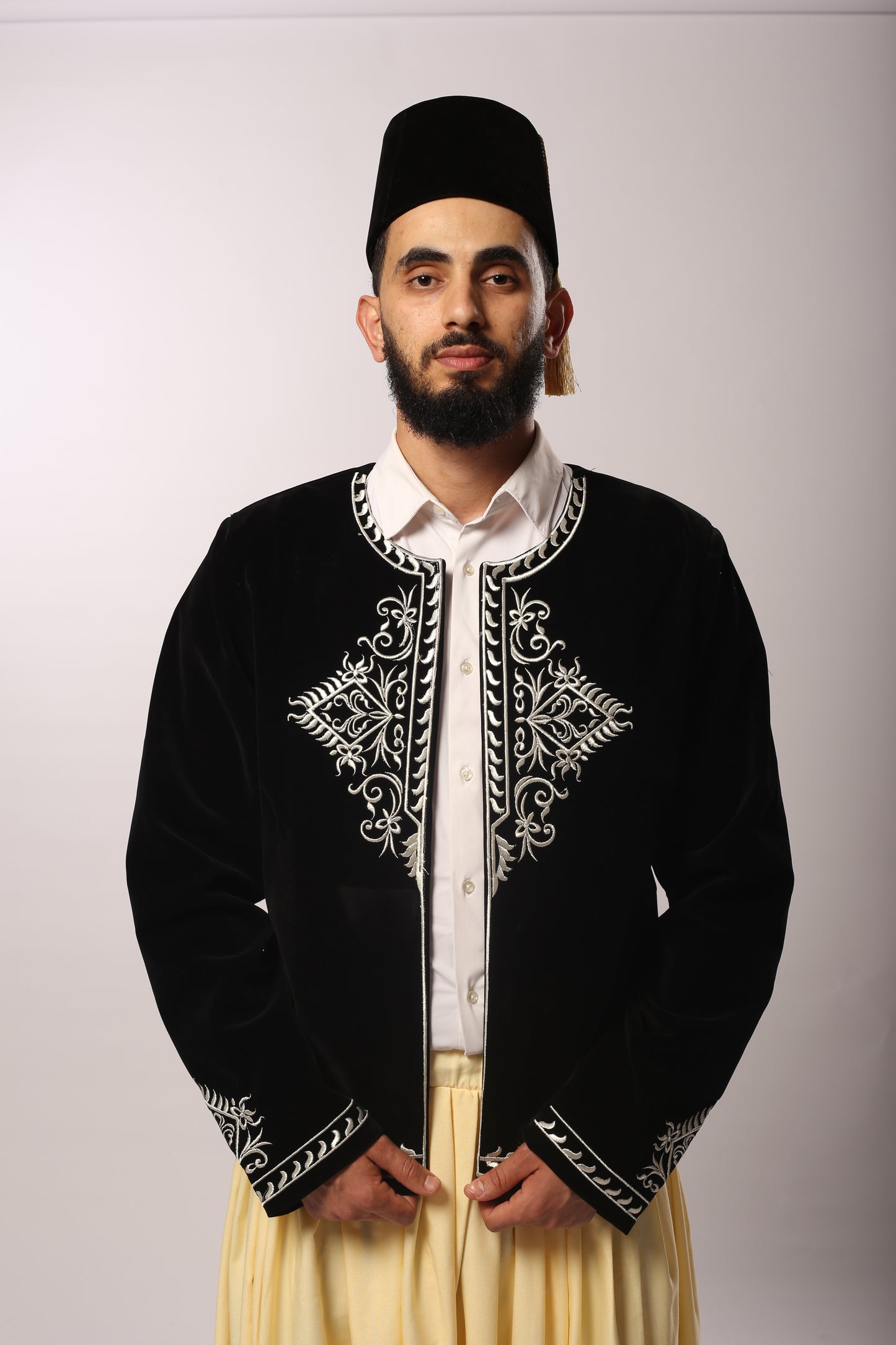 Veste Jabadouli en Velours Noir – El Djazayer