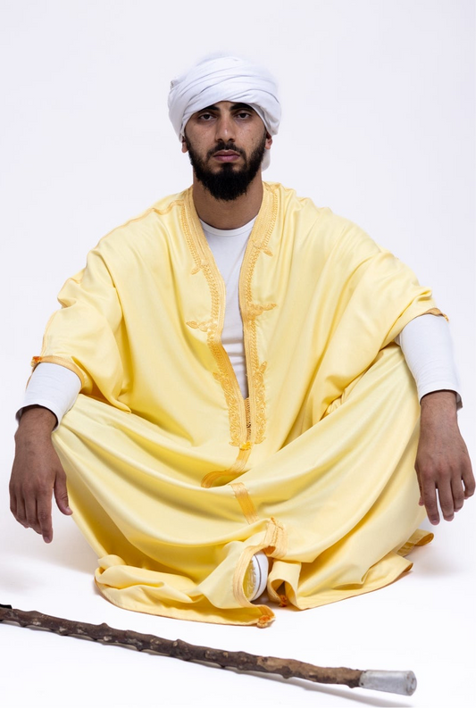 Gandoura Jaune Broderie