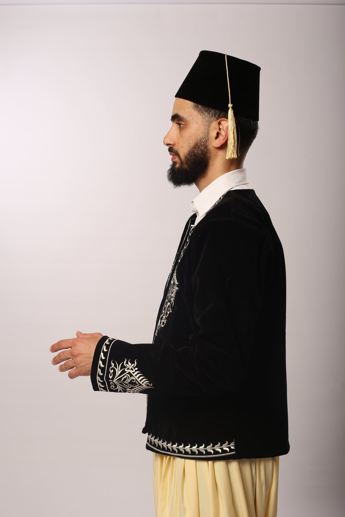 Veste Jabadouli en Velours Noir – El Djazayer