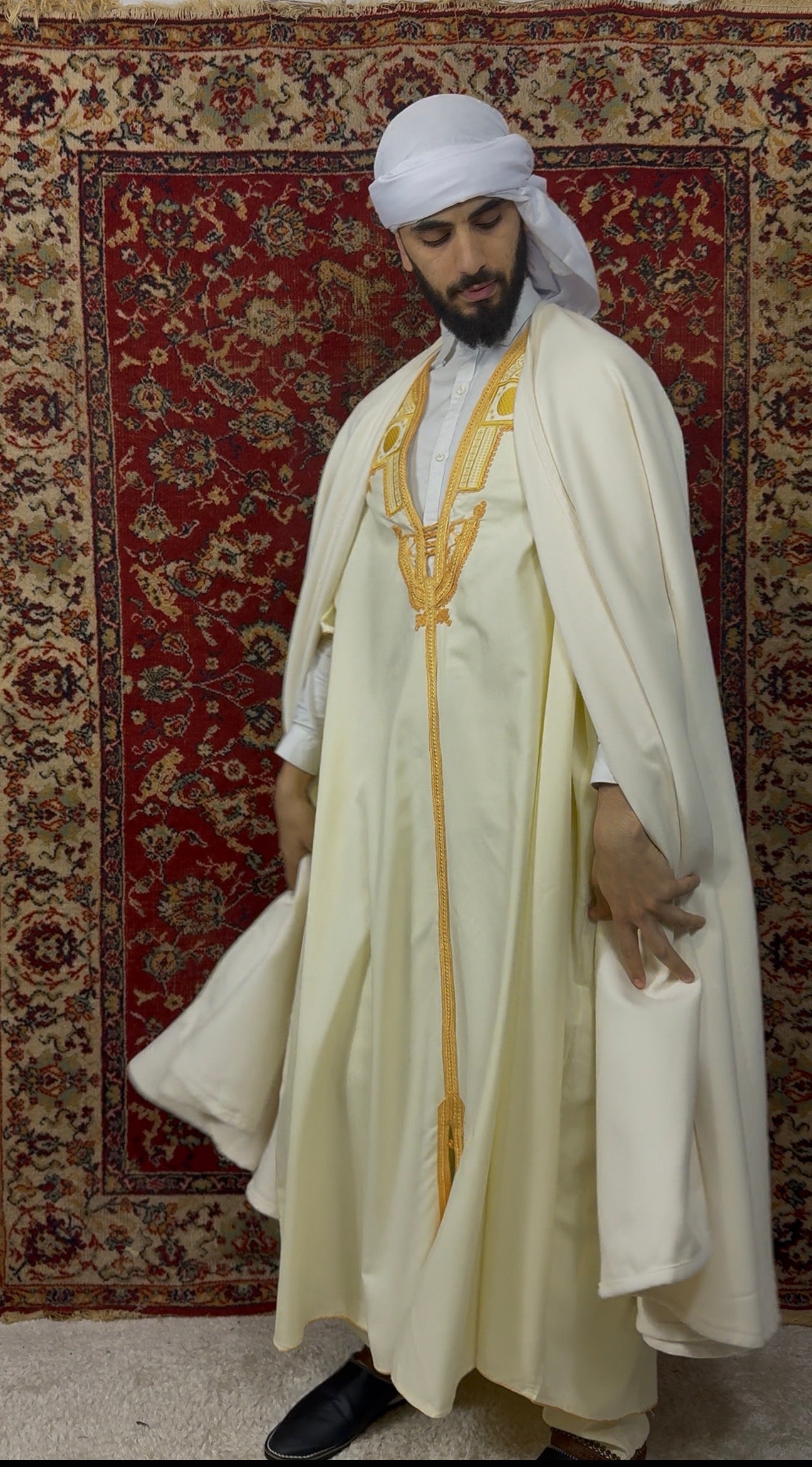 Barnous Blanc Cachemire