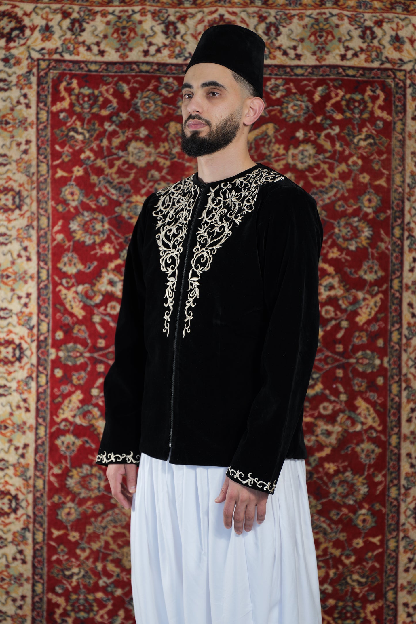 Veste karako en Velours Noir