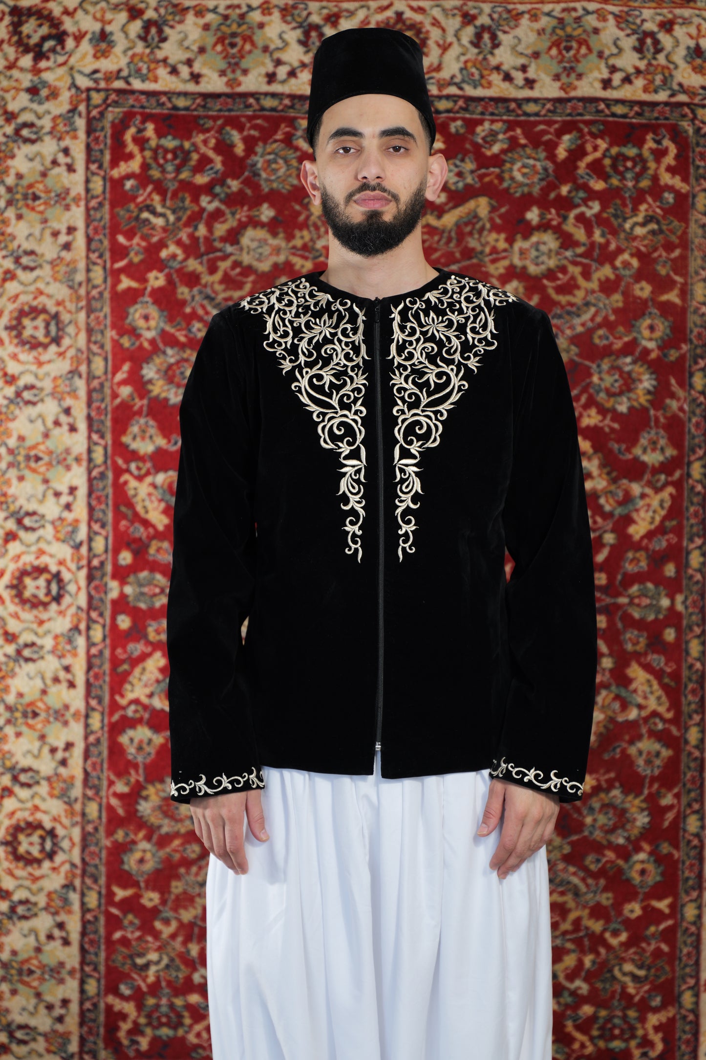 Veste karako en Velours Noir