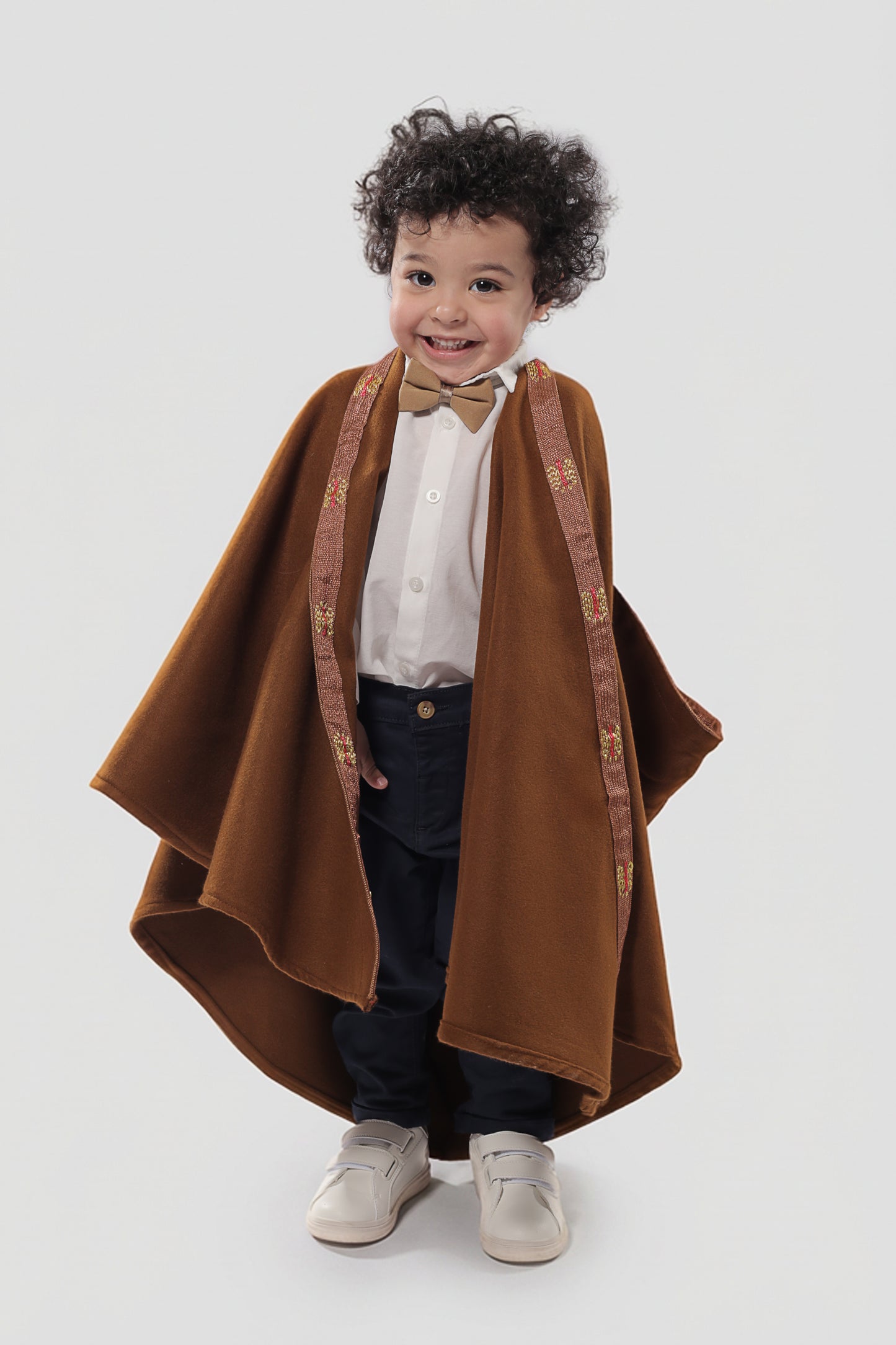 Burnous Marron en Cachemire – Enfant