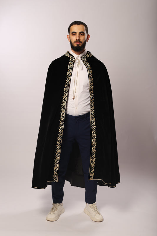 Barnous EL SULTAN Noir velours