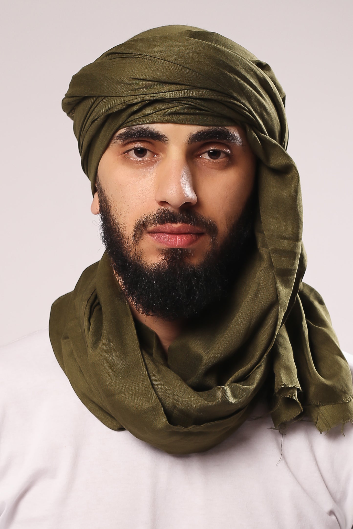 Le chèche sahraoui en vert foncé