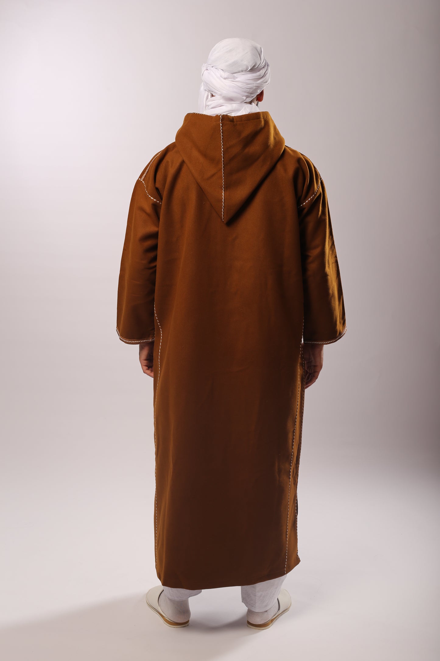 Kachabia en Cachemire marron foncé