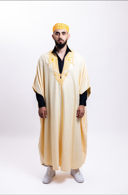 Gandoura Boussadia Crème doré