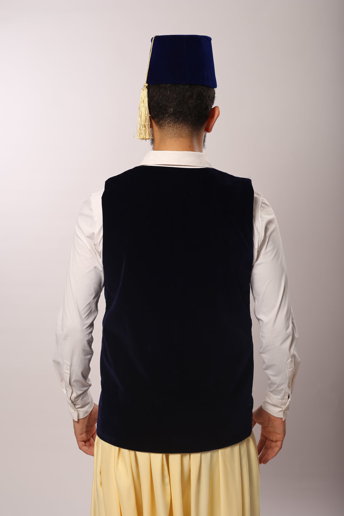 Gilet bladi bleu roi en velours