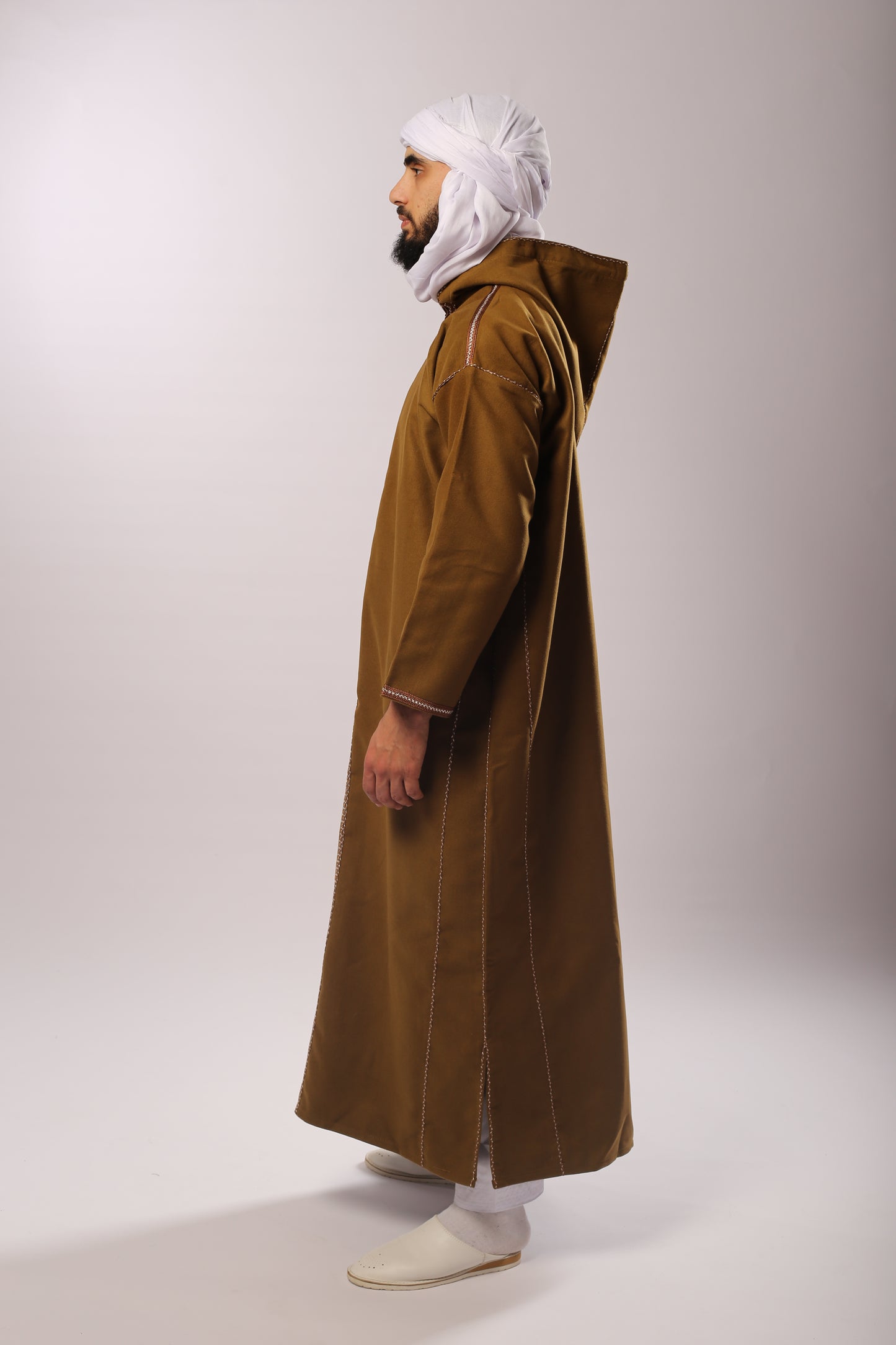 Kachabia en Cachemire marron clair