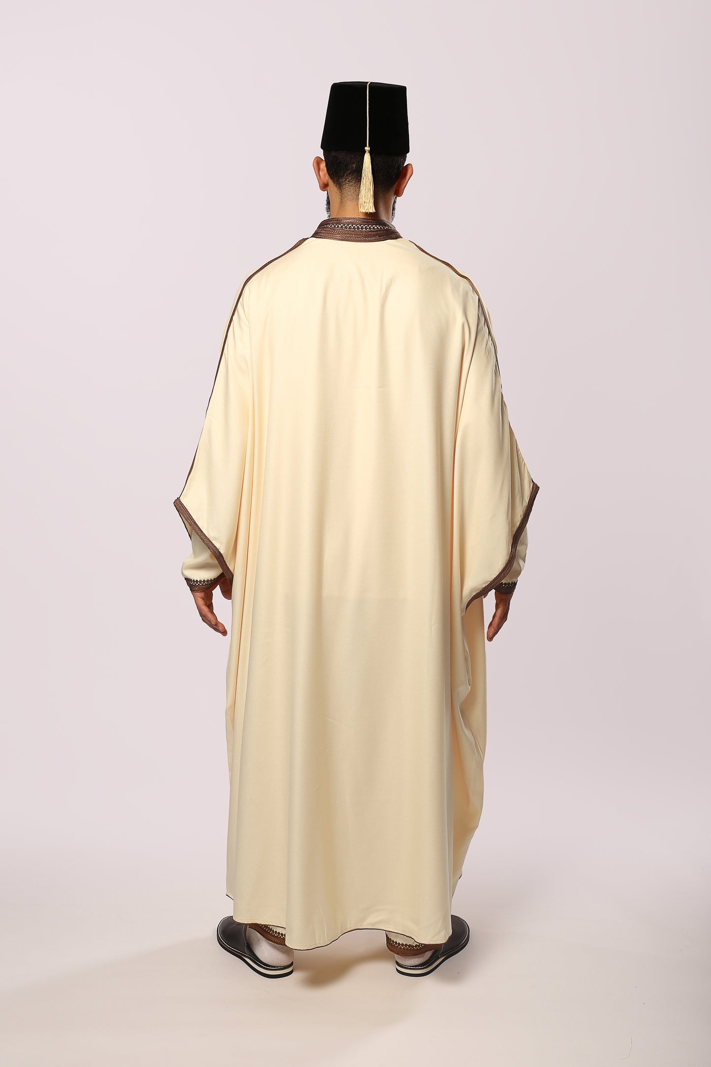 Gandoura 3arbi crème claire – 3 Pièces