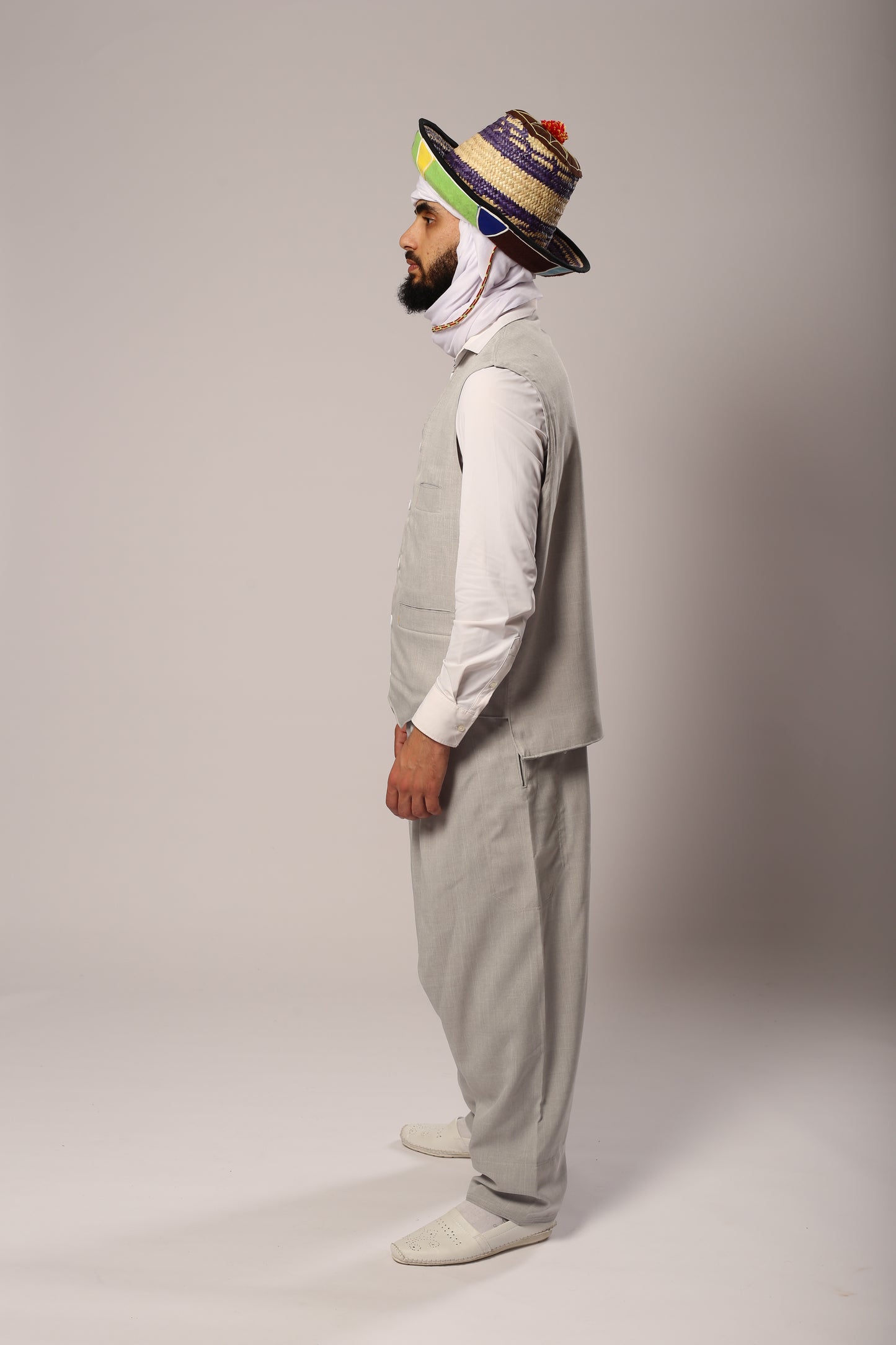 Costume 3roubi 2 pièces – Gris clair