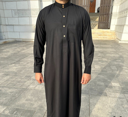 Qamis saoudien royal (Noir)